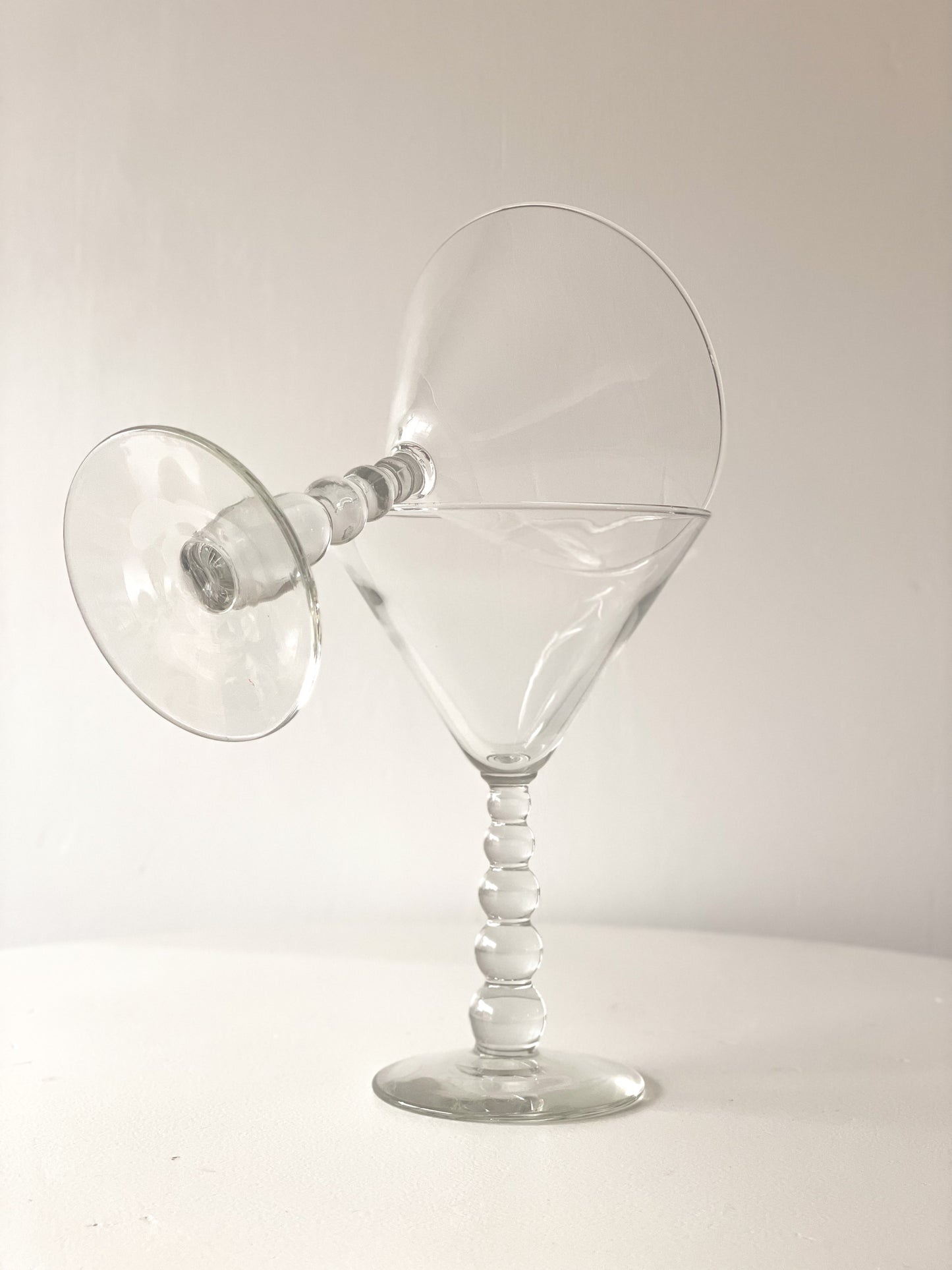 Beaded Stem Cocktail Glasses (set of 2)