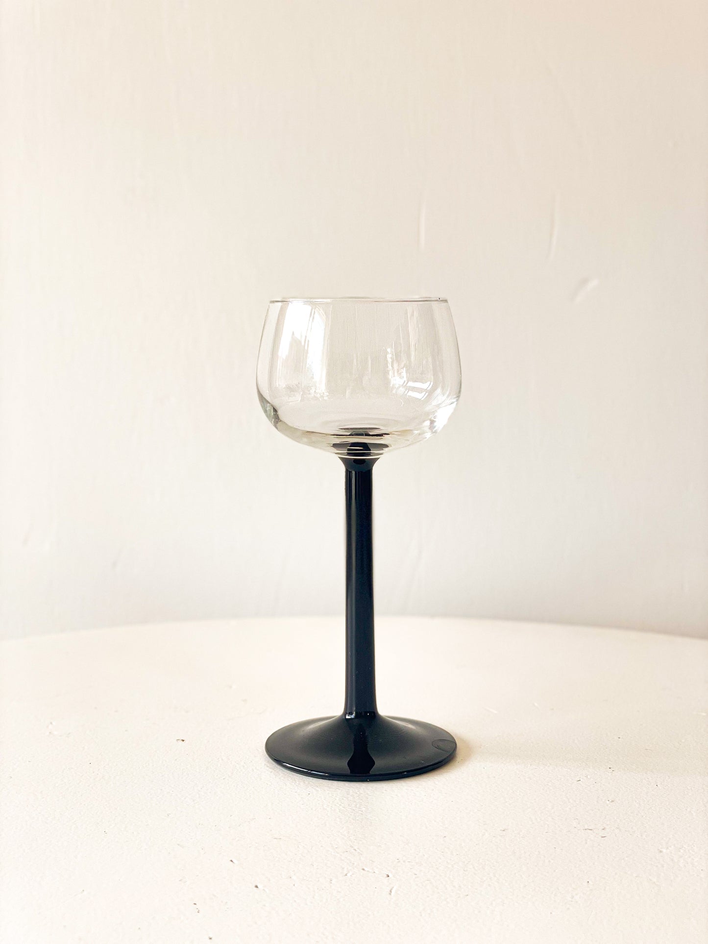 French Black Stem Aperitif Glasses (10 available)