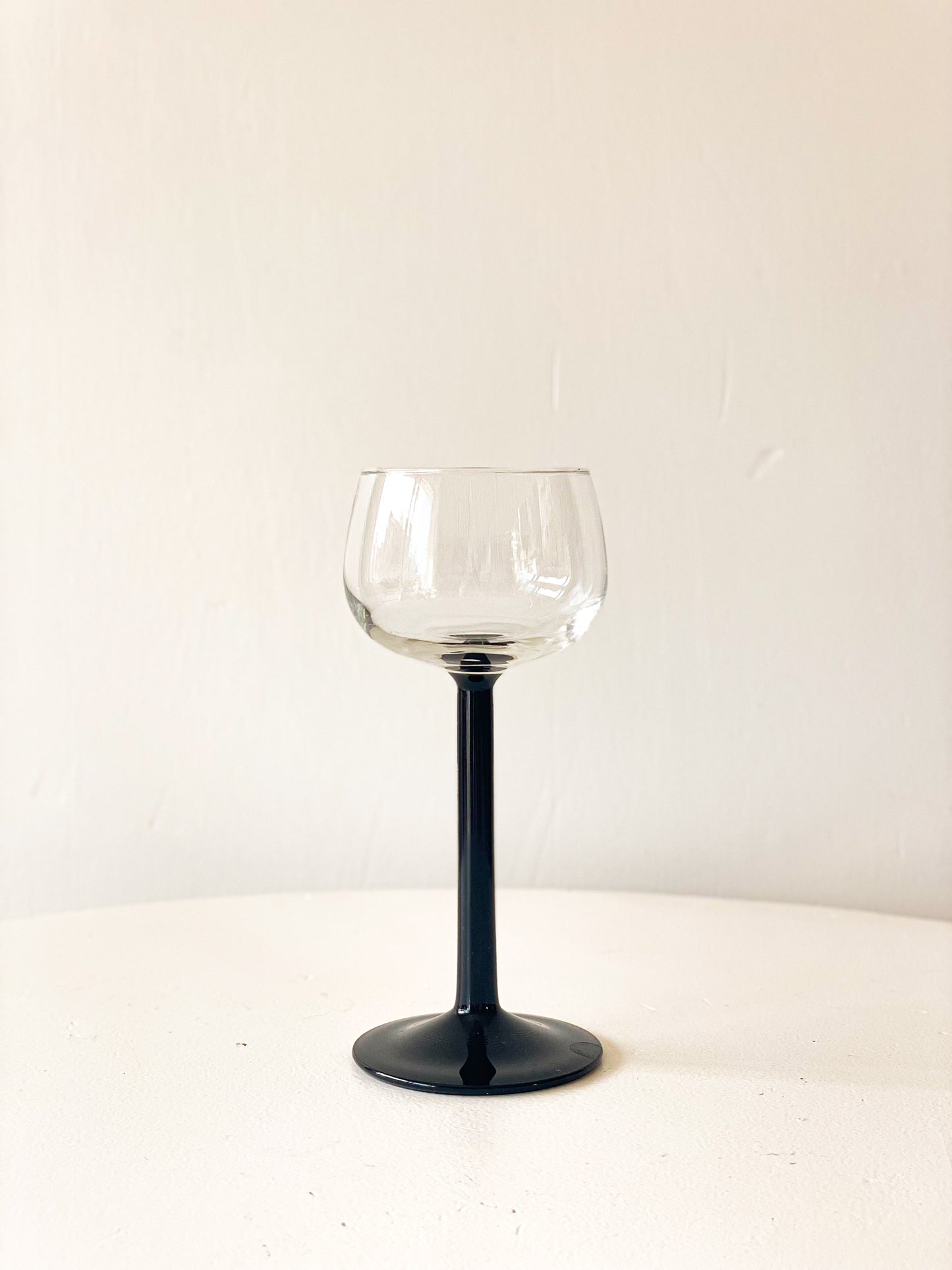 French Black Stem Aperitif Glasses (10 available)
