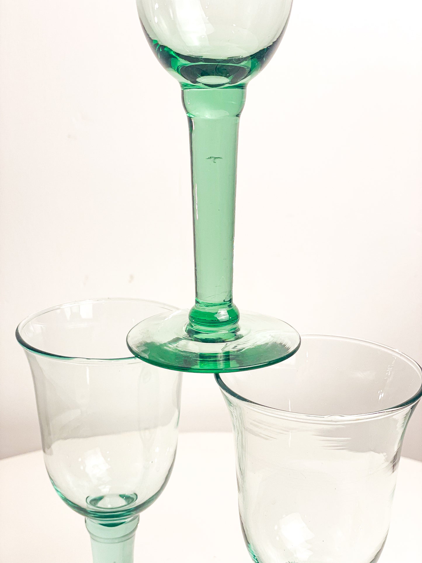 Blown Wine Glasses (set of 2) 3 sets available