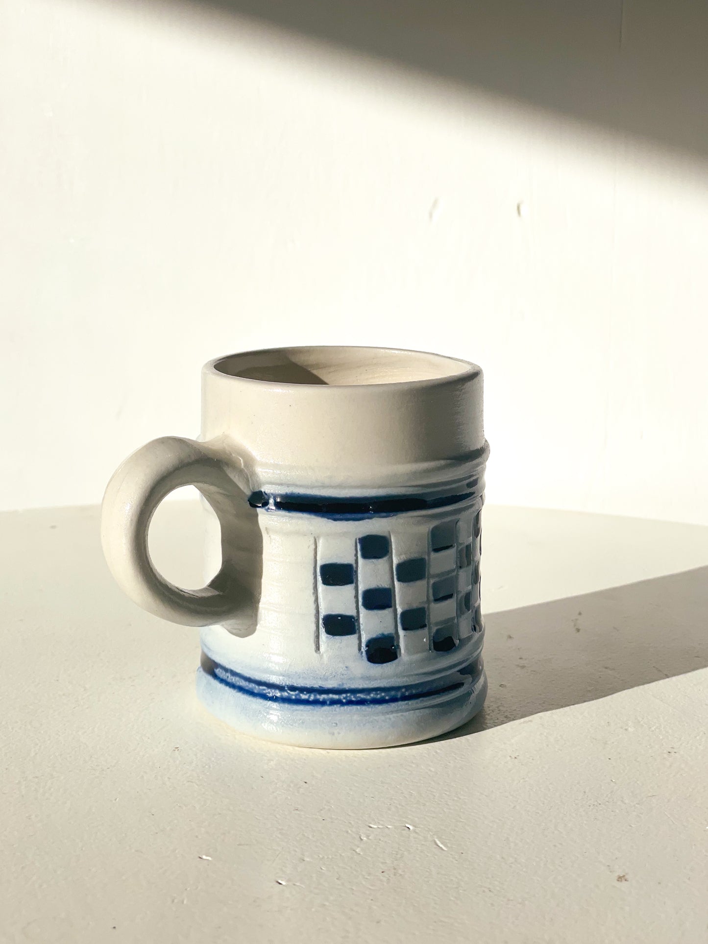 Blue Checkered Mug