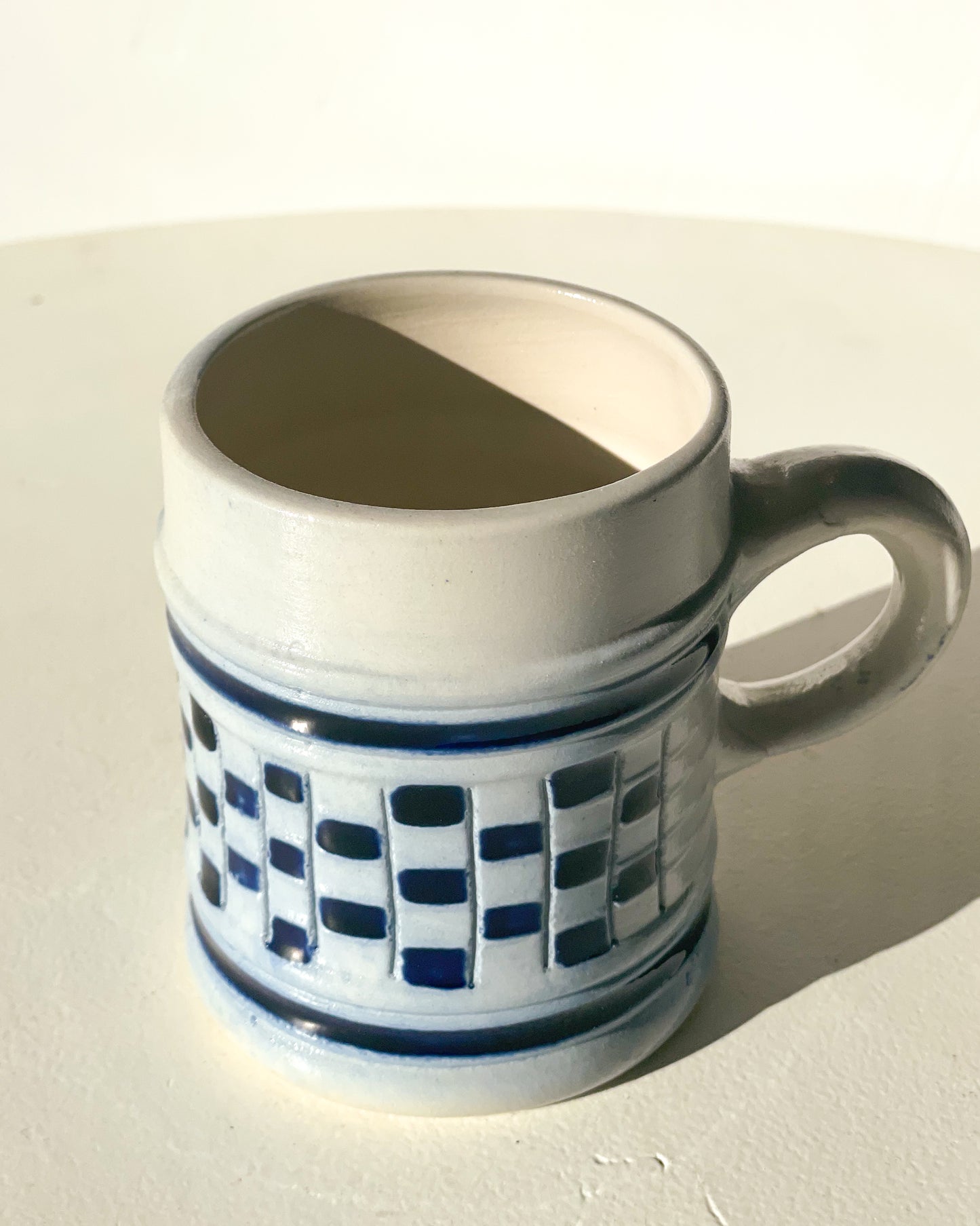 Blue Checkered Mug