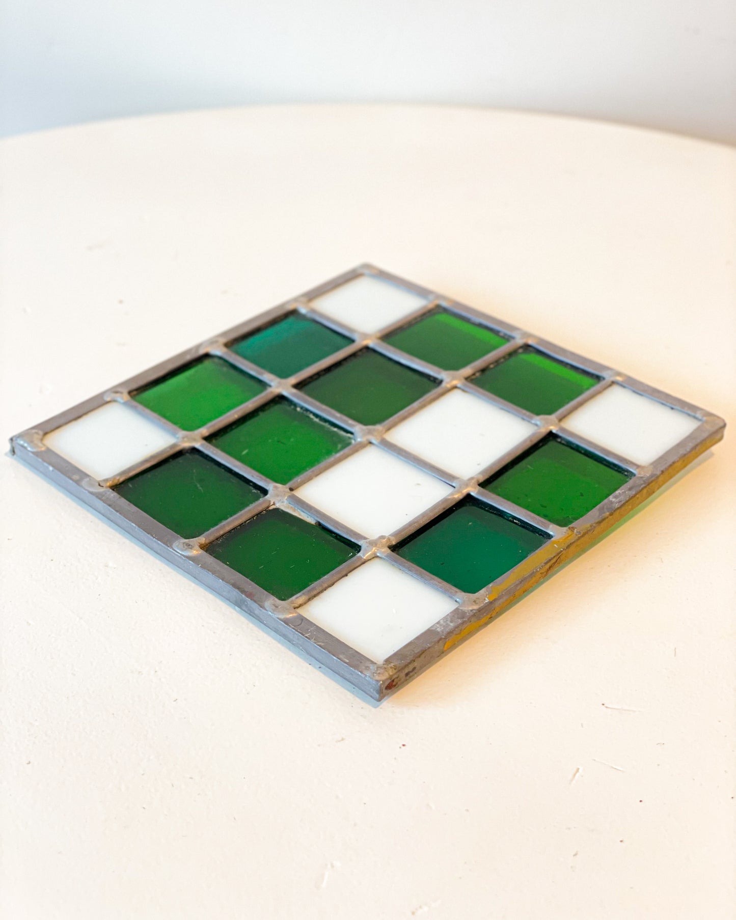 Checkered Stained Glass Art