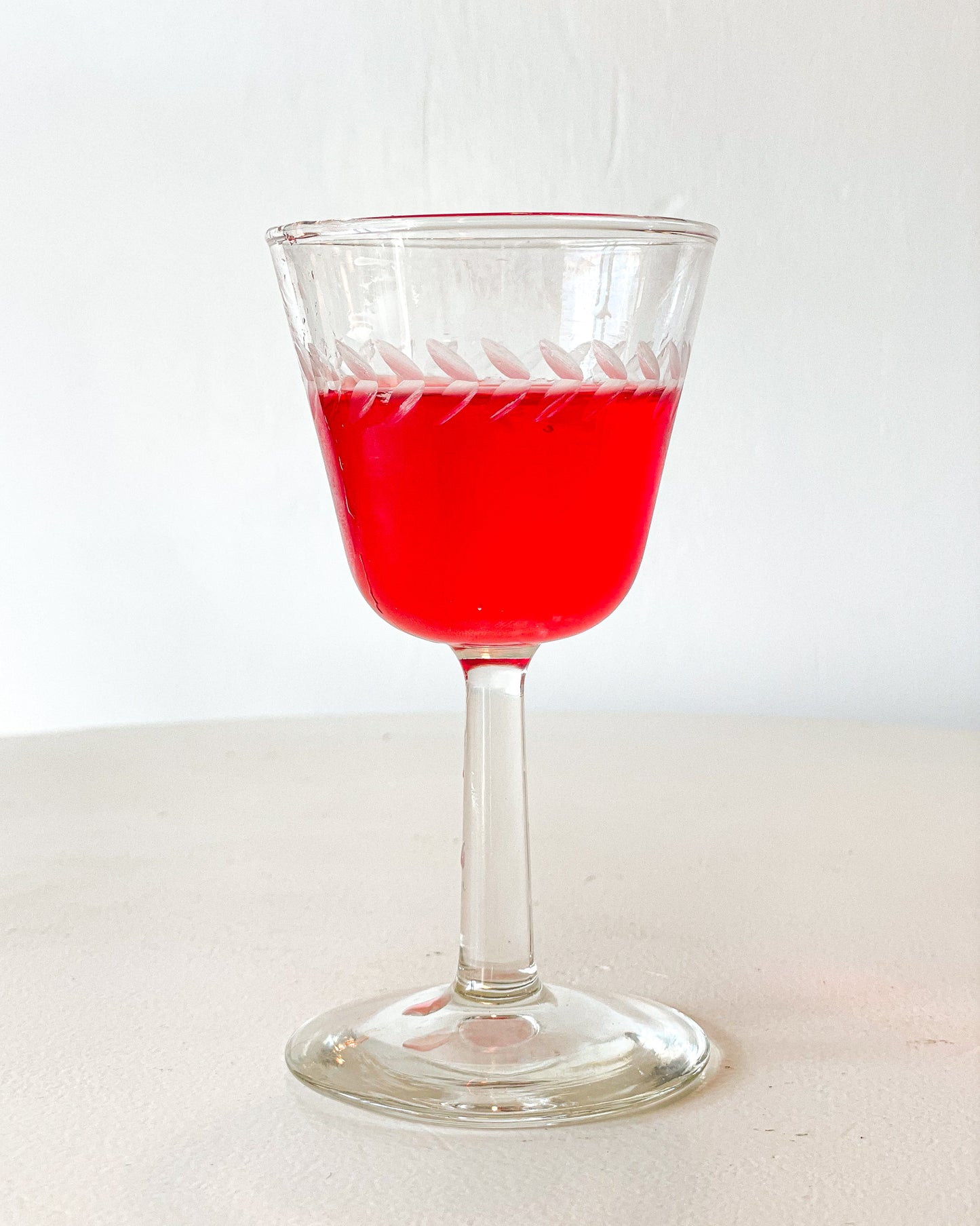 Etched Apertif Glasses (Set of 2)