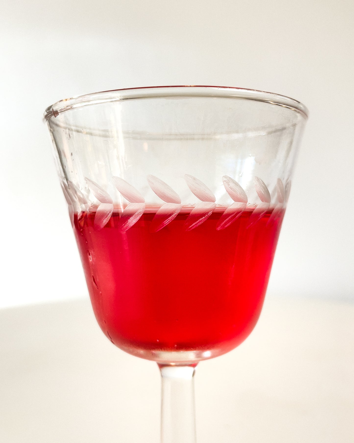Etched Apertif Glasses (Set of 2)