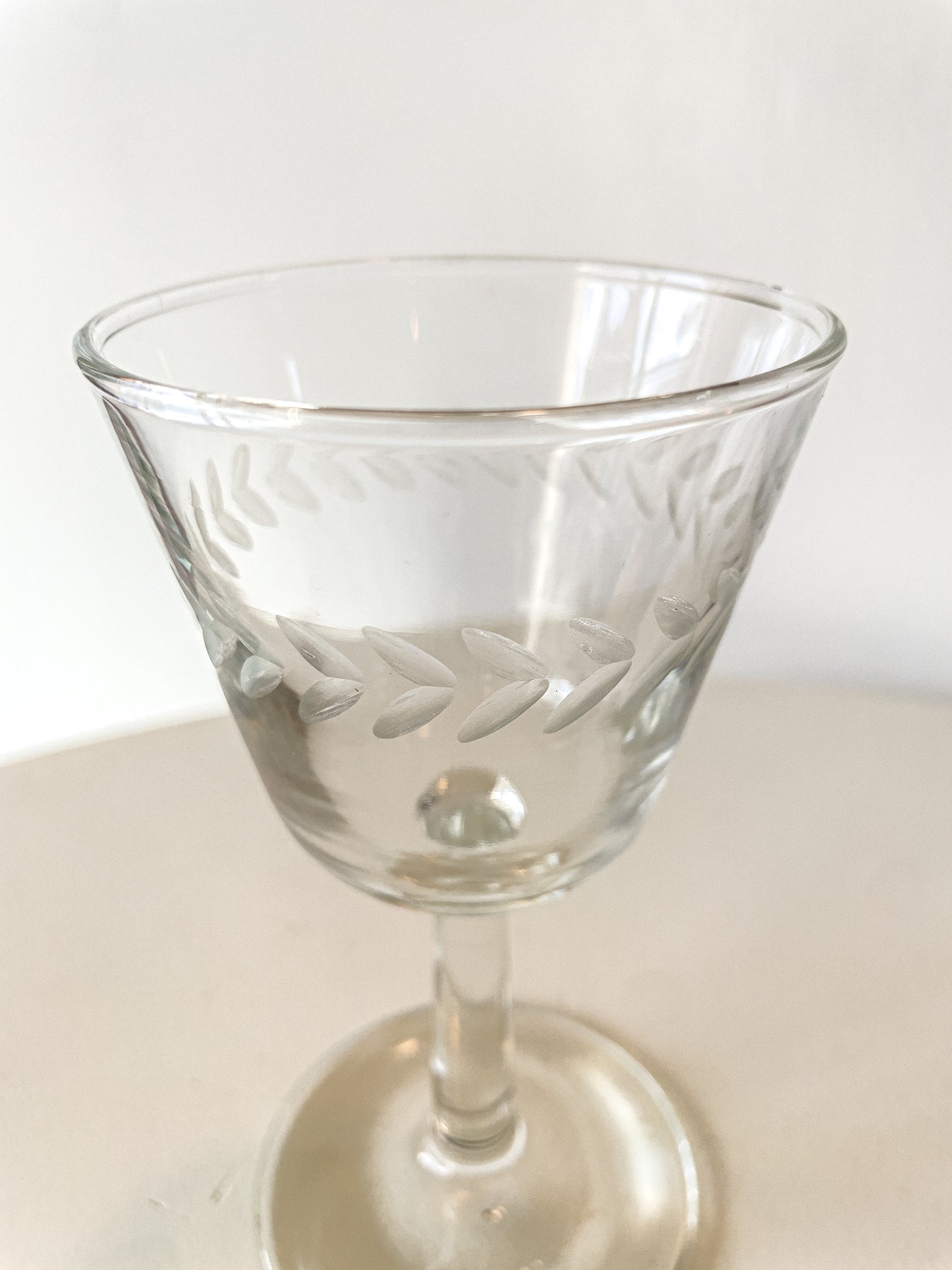 Etched Apertif Glasses (Set of 2)