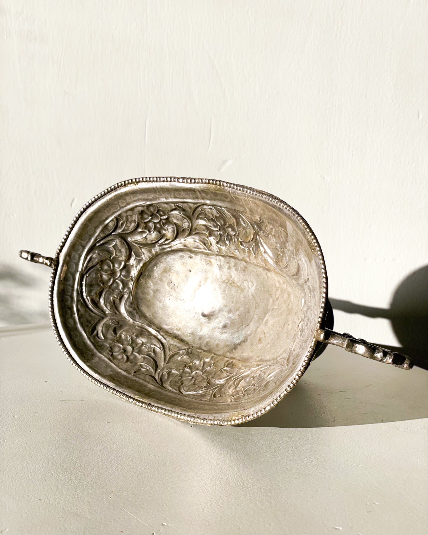 Ornate Silver Pedestal Bowl