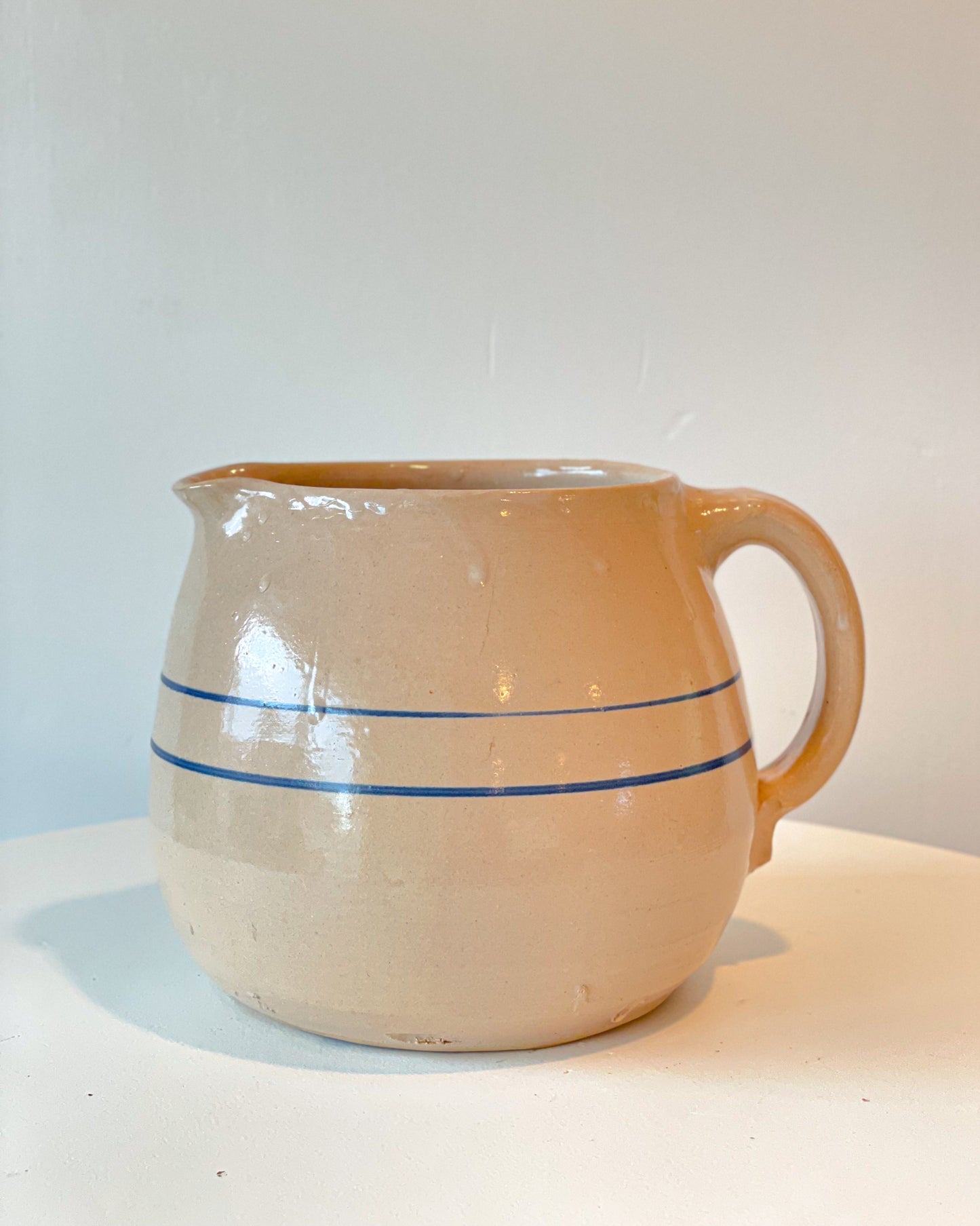 Large Vintage Stoneware Pitcher