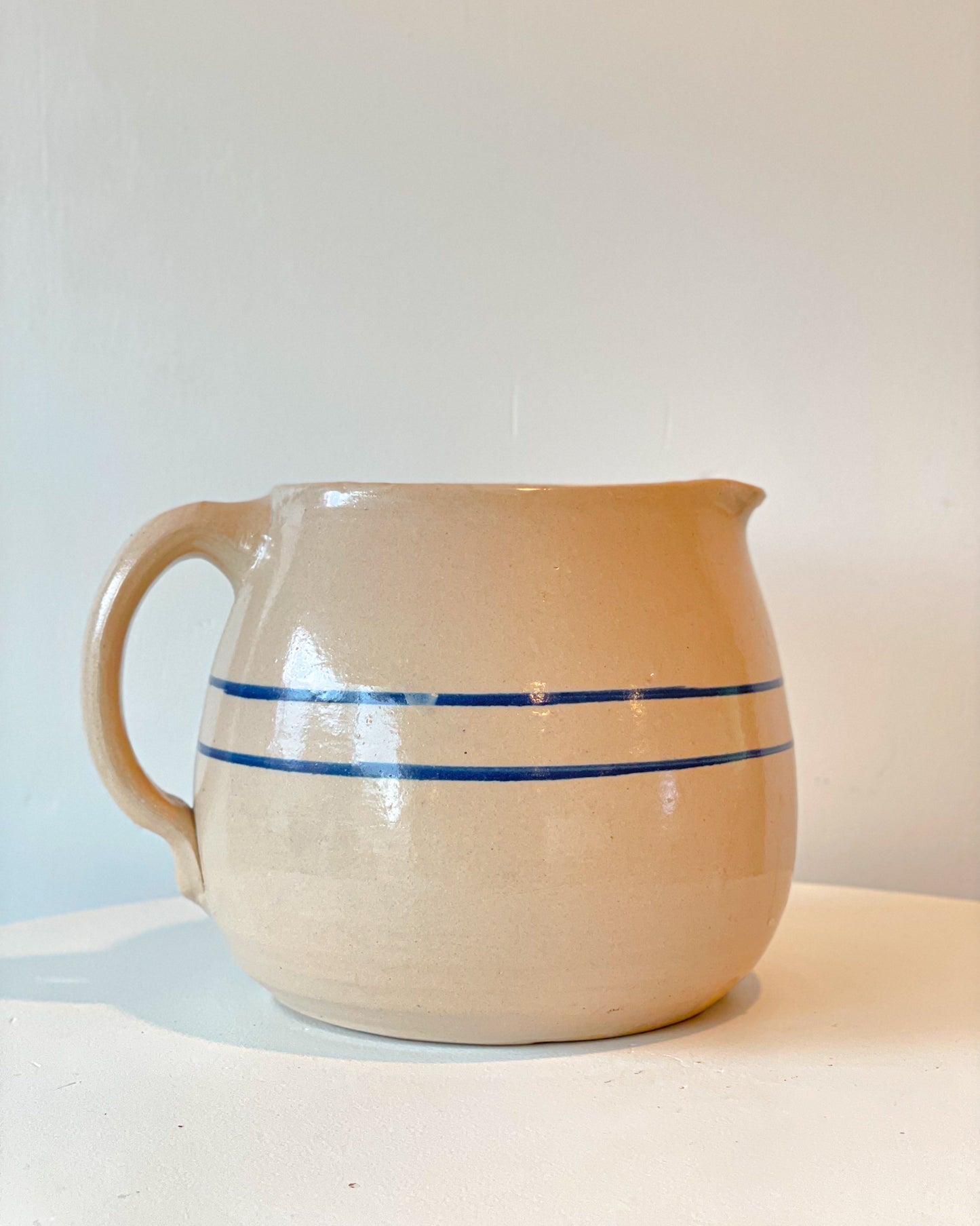Large Vintage Stoneware Pitcher