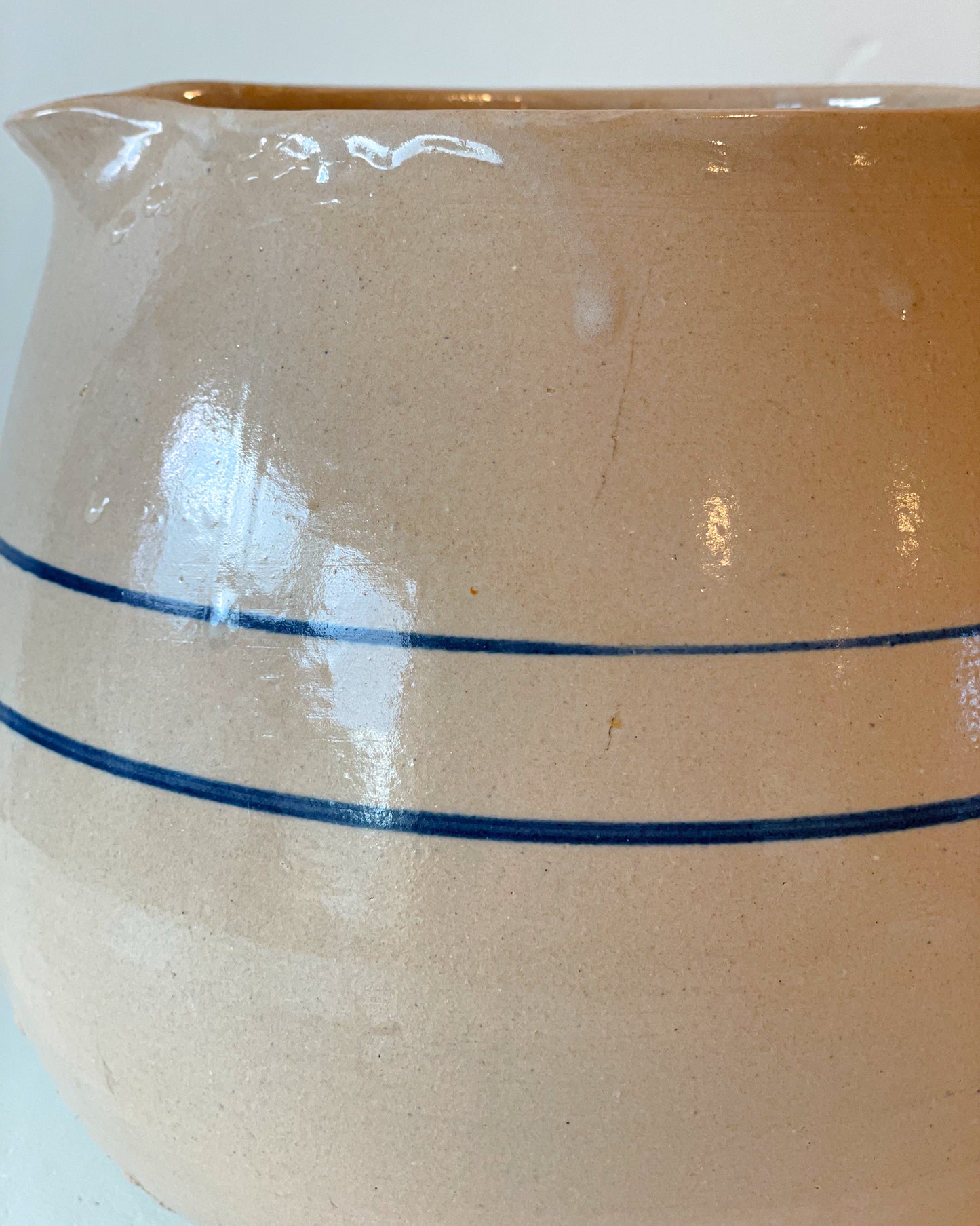 Large Vintage Stoneware Pitcher