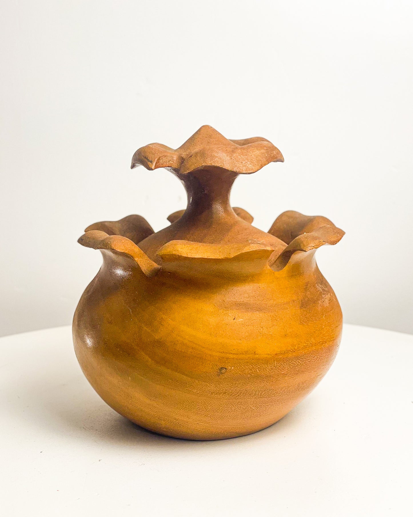 Carved Wooden Jar