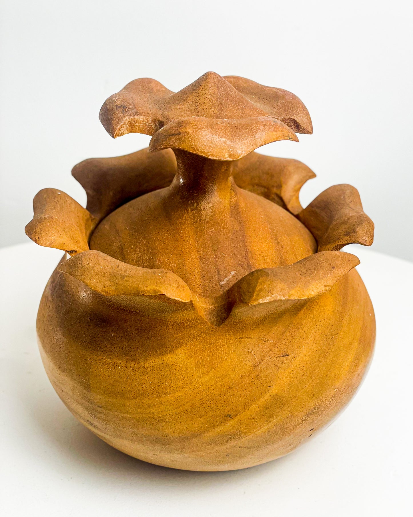 Carved Wooden Jar