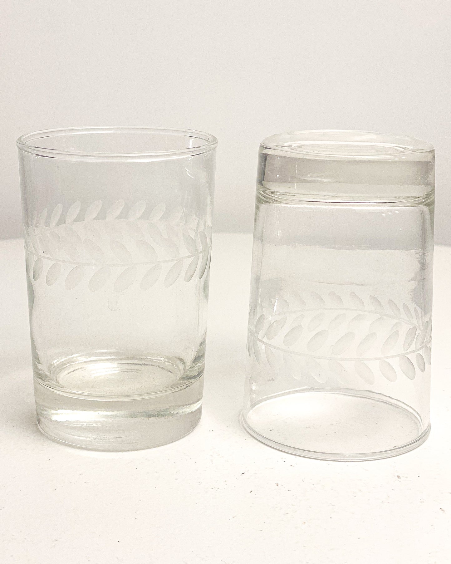 Etched Aperitif Glasses (set of 2) 2 sets available