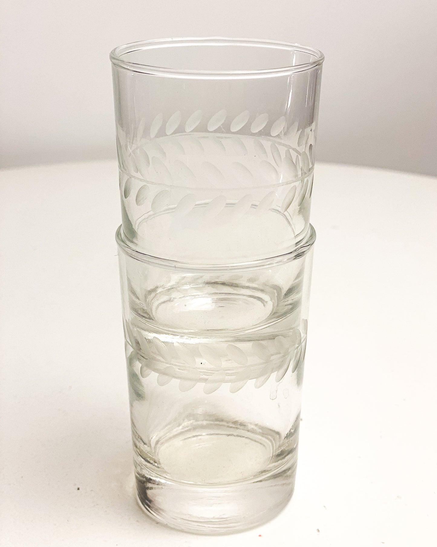 Etched Aperitif Glasses (set of 2) 2 sets available
