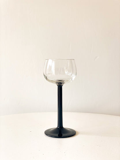 French Black Stem Aperitif Glasses (10 available)