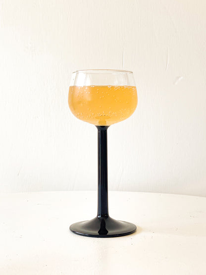 French Black Stem Aperitif Glasses (10 available)