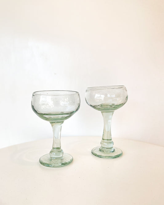 Mexican Blown Cocktail Glasses (set of 2)