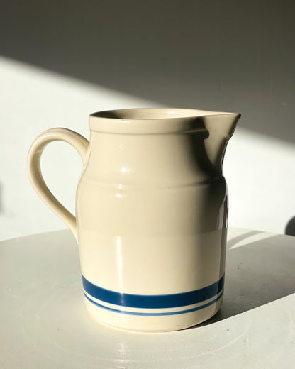 Vintage Blue Striped Pitcher
