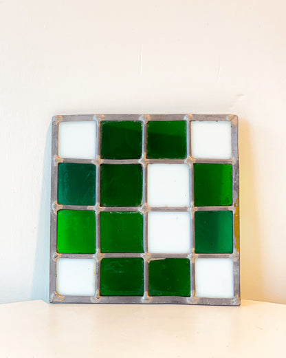 Checkered Stained Glass Art