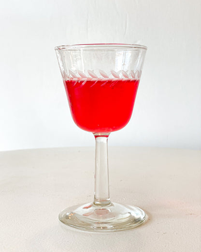 Etched Apertif Glasses (Set of 2)