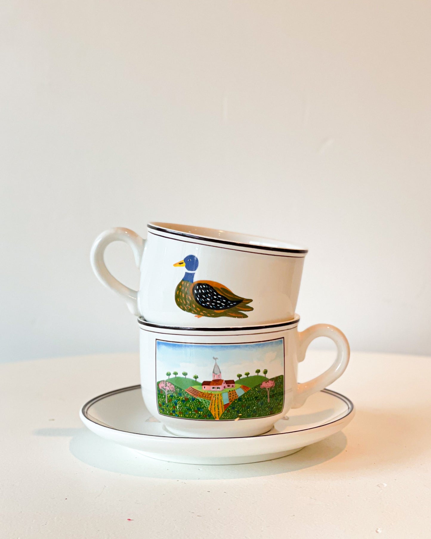 Duck Teacups & Saucers (set of 6)