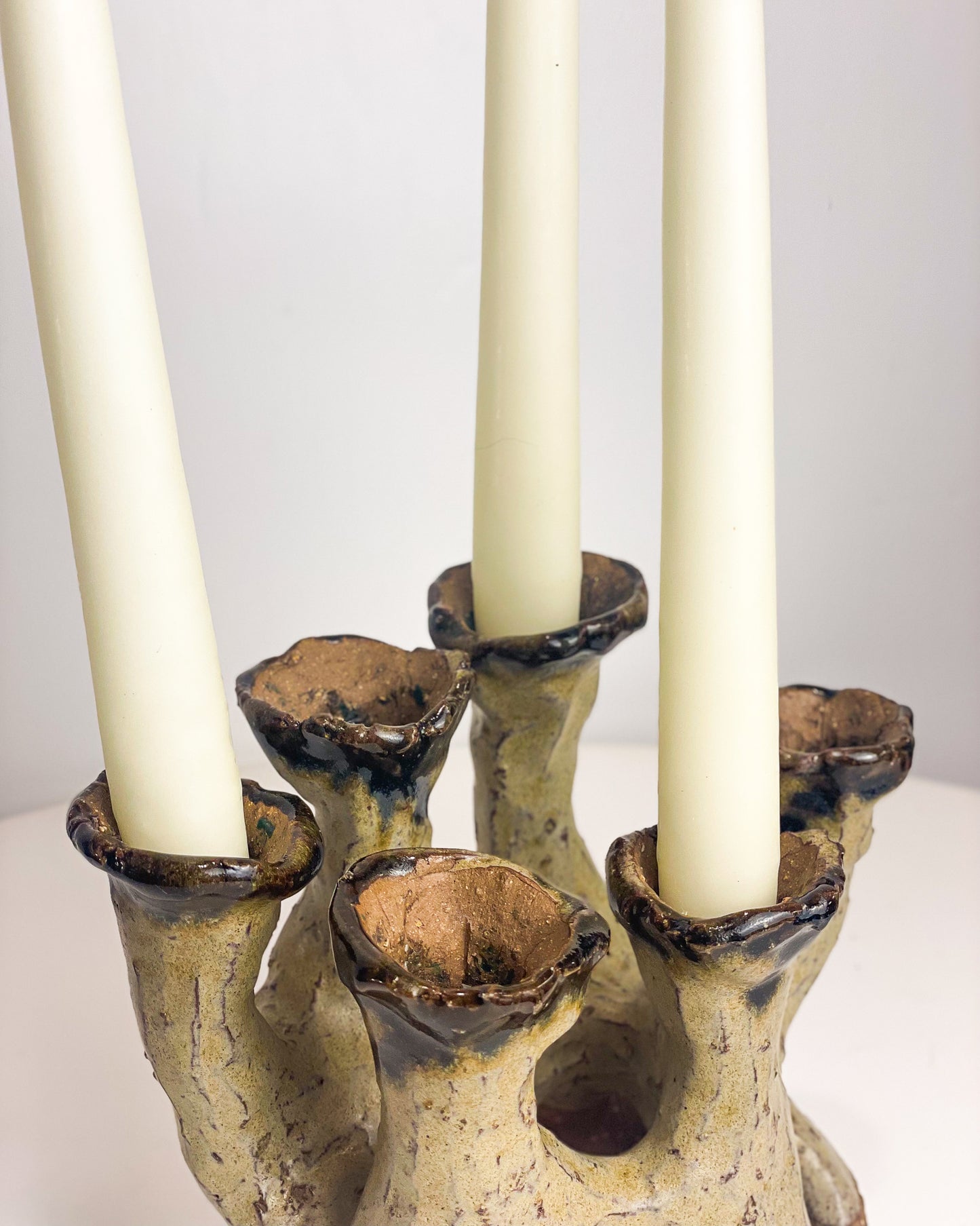 Studio Pottery Candelabra